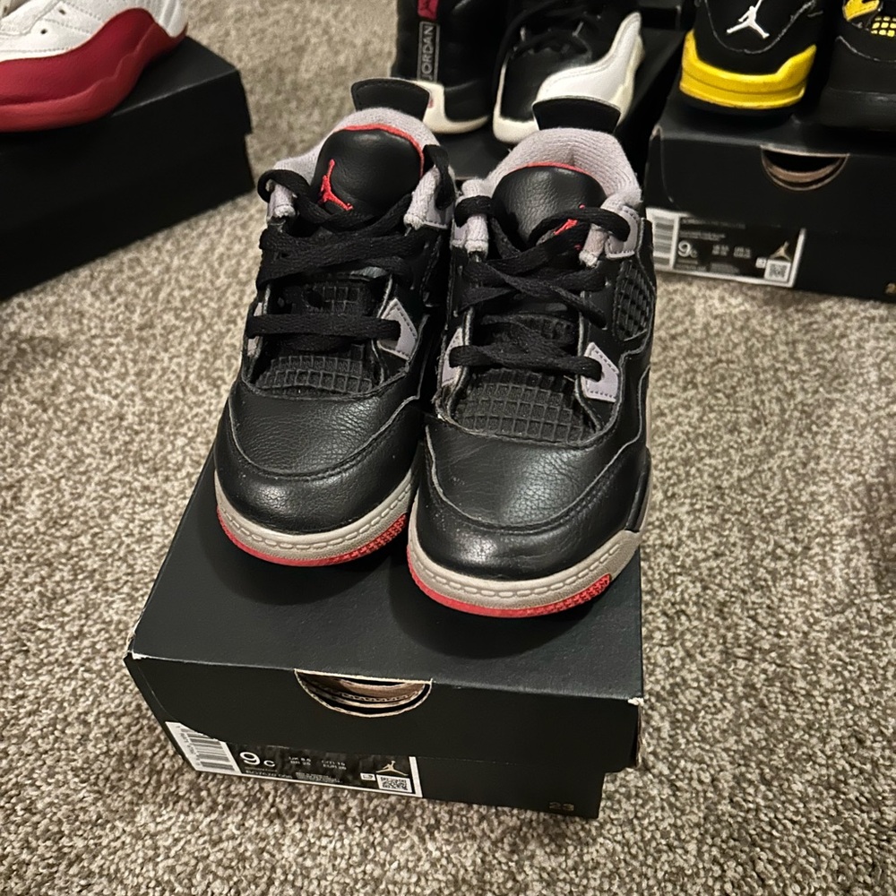 Kids Black and Red Sneakers